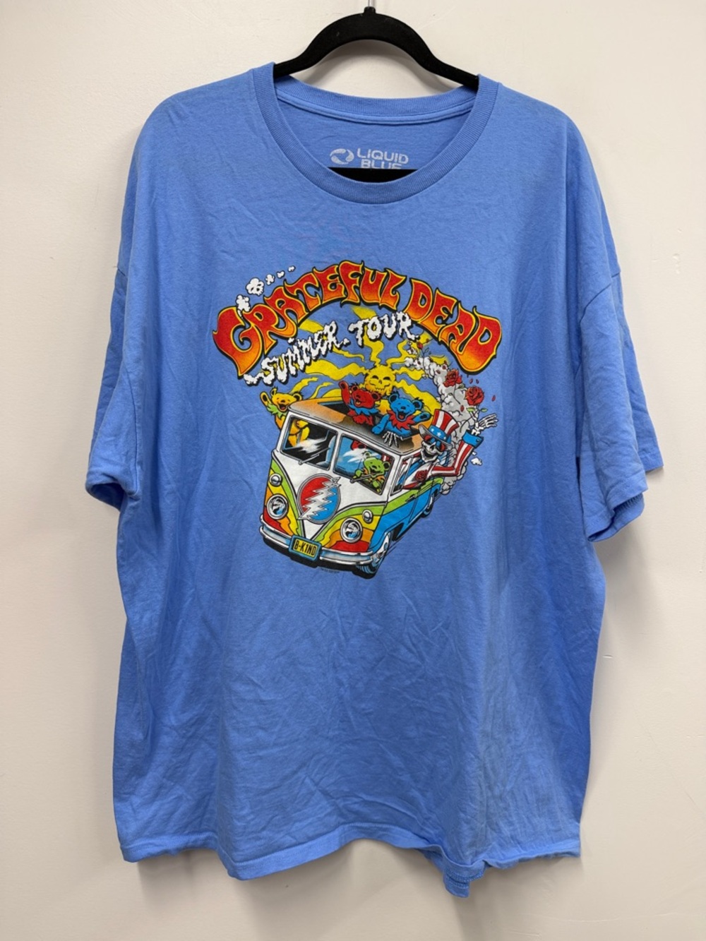 Grateful Dead Blue Graphic tee bus Liquid Blue 2XL